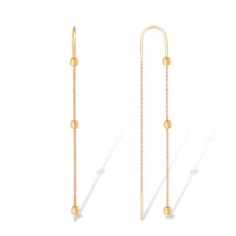 Серьги из красного золота 585, ср. вес 1,05г