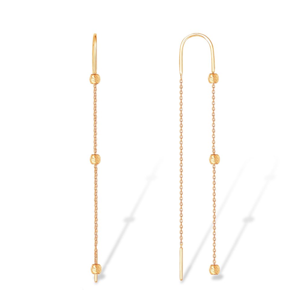 Серьги из красного золота 585, ср. вес 1,05г