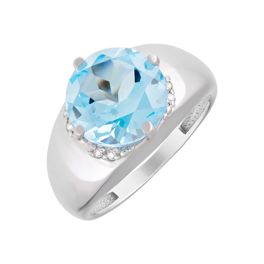 Кольцо из серебра 925 с топазом, ср. вес 3,31г