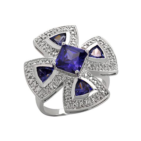 Кольцо из серебра 925 с фианитом, ср. вес 9,22г