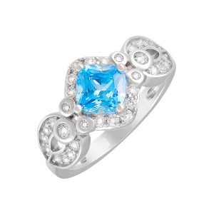 Кольцо из серебра 925 с фианитами, ср. вес 3,8г