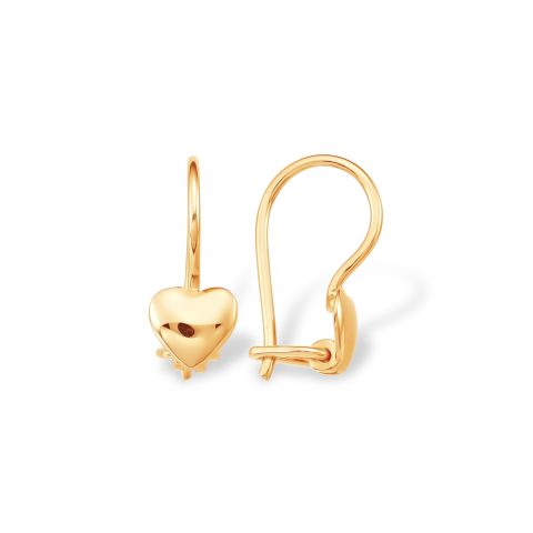 Серьги из красного золота 585, ср. вес 0,82г