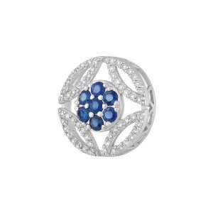 Подвеска из белого золота 585 с сапфирами, ср. вес 1,29г