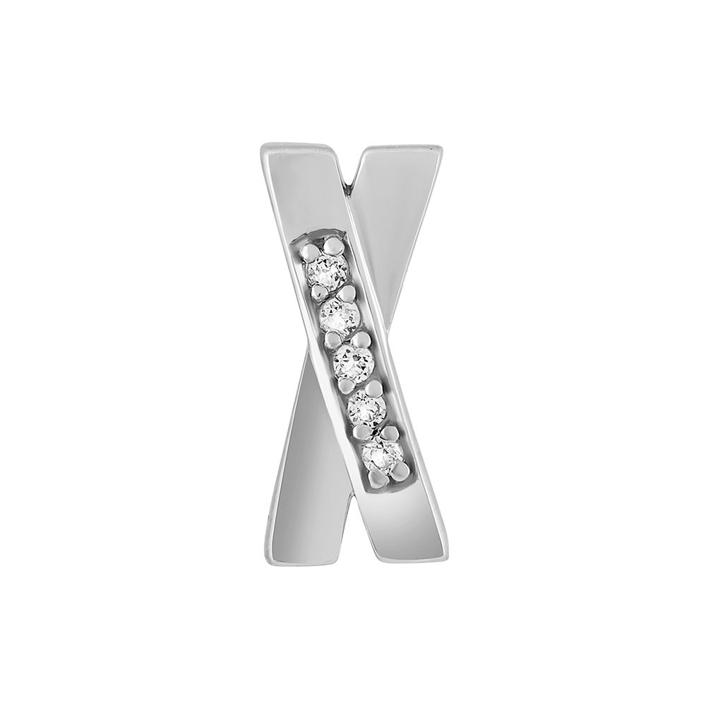 Подвеска из серебра 925 с фианитами, ср. вес 0,71г