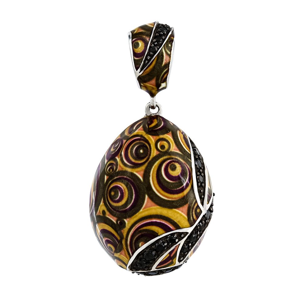Подвеска из серебра 925 с фианитами, ср. вес 8,99г