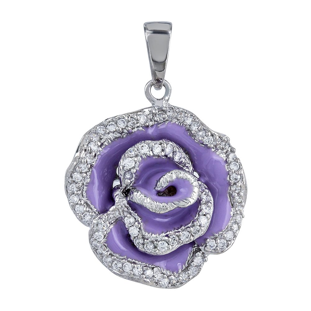 Подвеска из серебра 925 с фианитами, ср. вес 9,24г