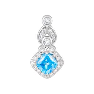 Подвеска из серебра 925 с фианитами, ср. вес 3,48г