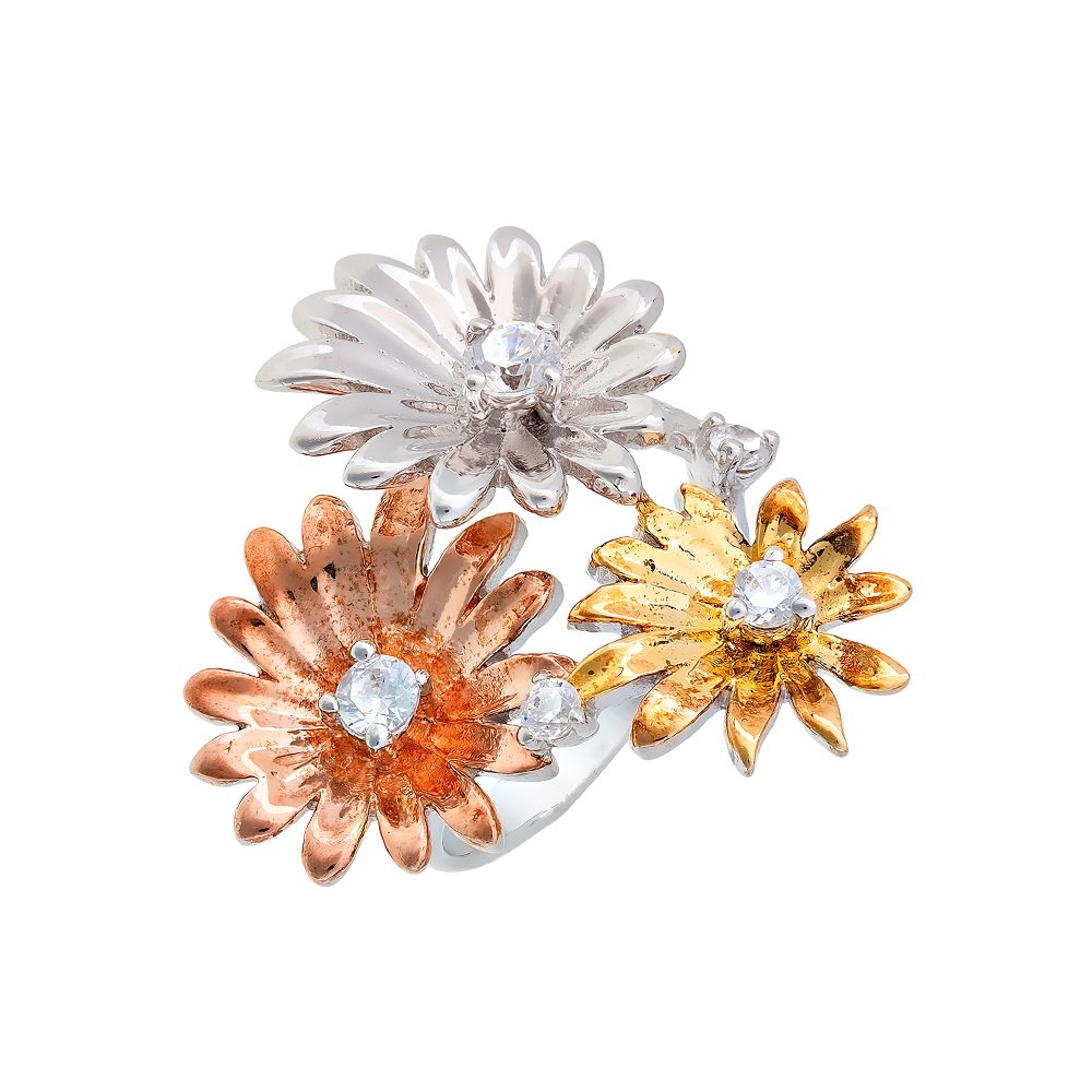Кольцо из серебра 925 с фианитами, ср. вес 6,38г