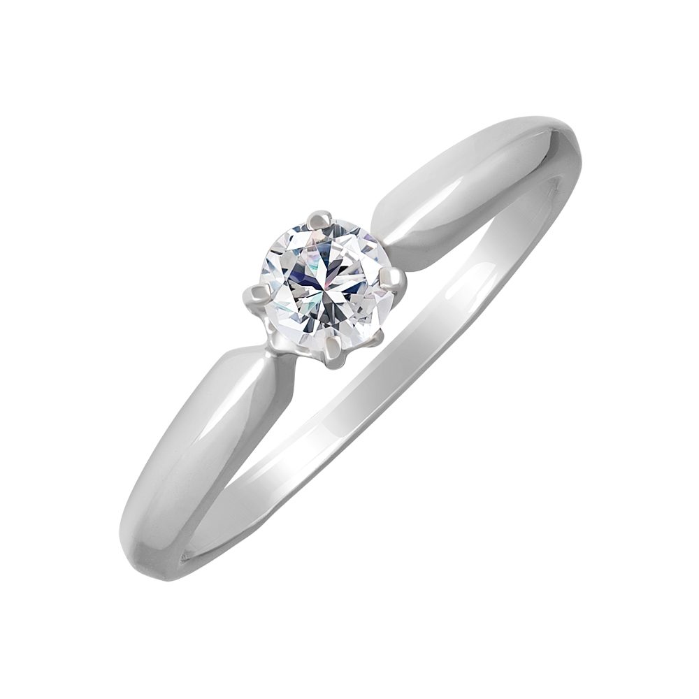 Кольцо из серебра 925 с фианитом, ср. вес 2,75г