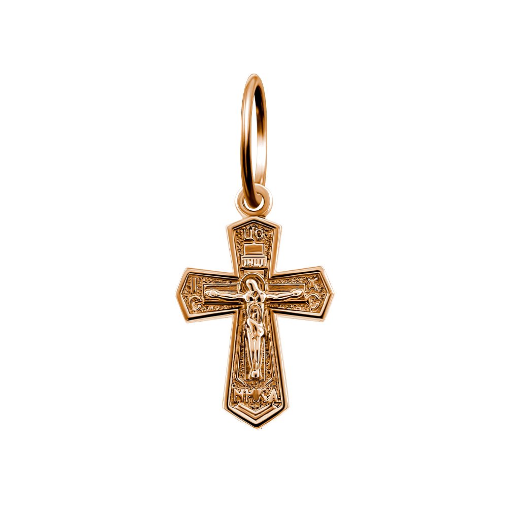 Крест из красного золота 585, ср. вес 0,78г