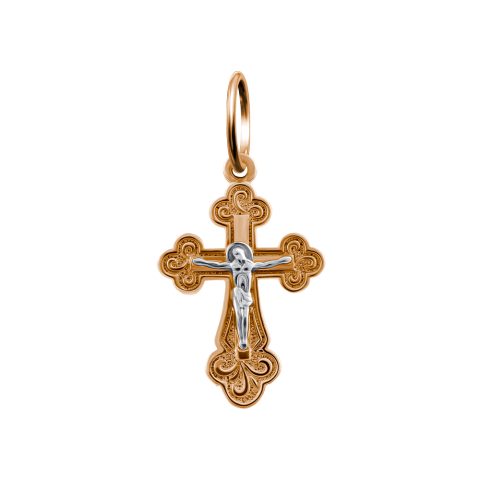 Крест из красного золота 585, ср. вес 1,44г