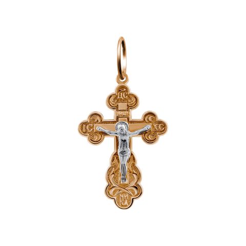 Крест из красного золота 585, ср. вес 2,59г