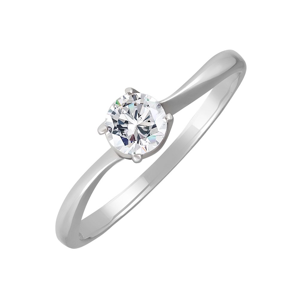 Кольцо из серебра 925 с фианитом, ср. вес 2,08г