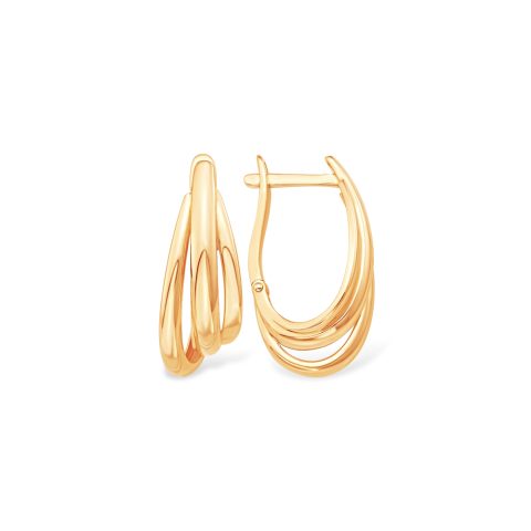 Серьги из красного золота 585, ср. вес 3,73г
