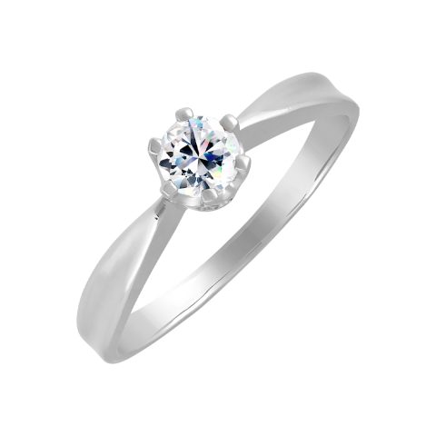 Кольцо из серебра 925 с фианитом, ср. вес 2,33г