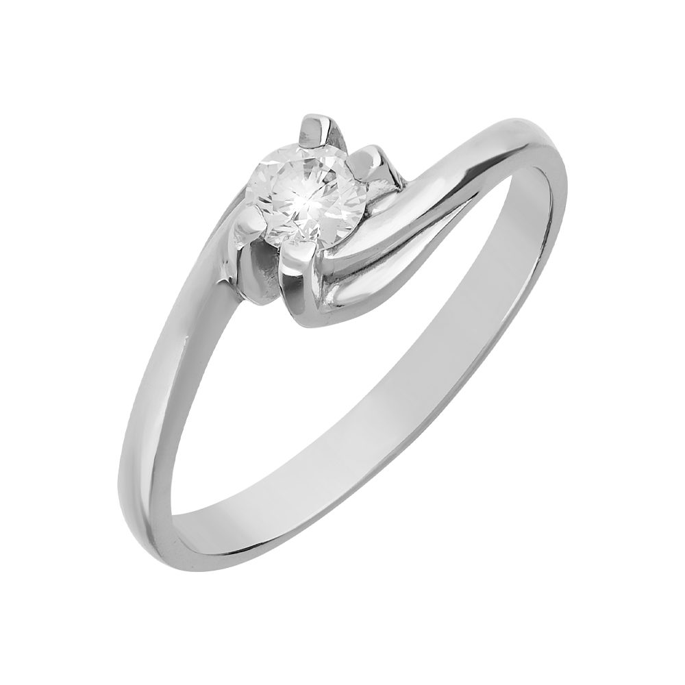 Кольцо из серебра 925 с фианитом, ср. вес 1,88г