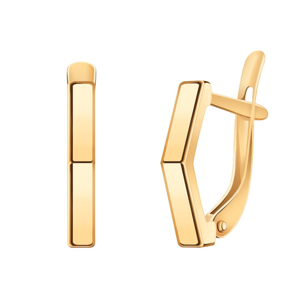 Серьги из красного золота 585, ср. вес 2,28г