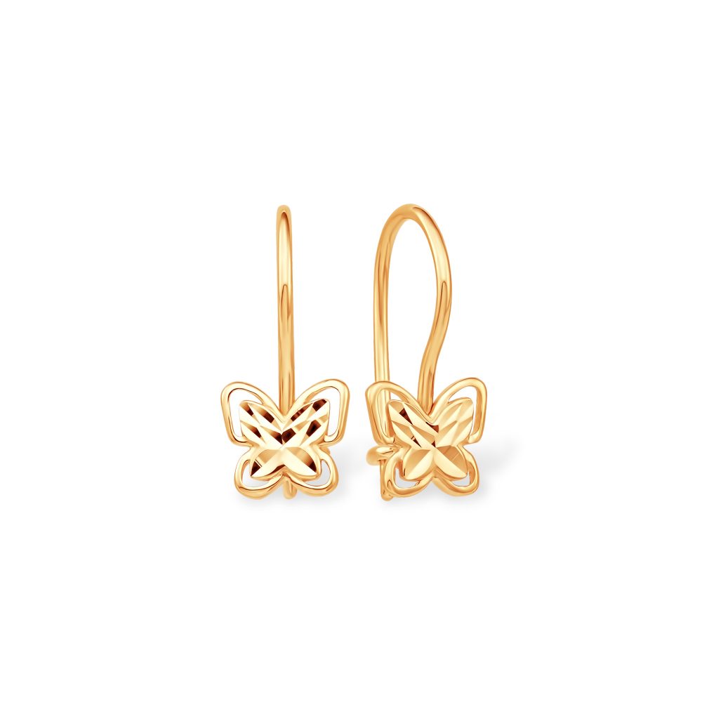 Серьги из красного золота 585, ср. вес 1,04г