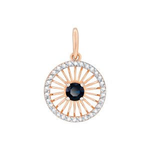 Подвеска из красного золота 585 с сапфиром, ср. вес 1,25г