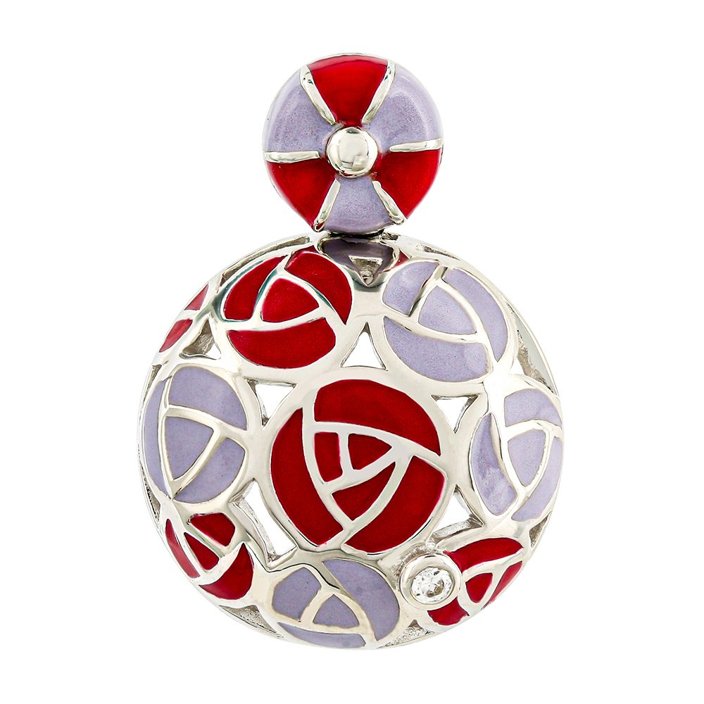 Подвеска из серебра 925 с фианитом, ср. вес 5,74г