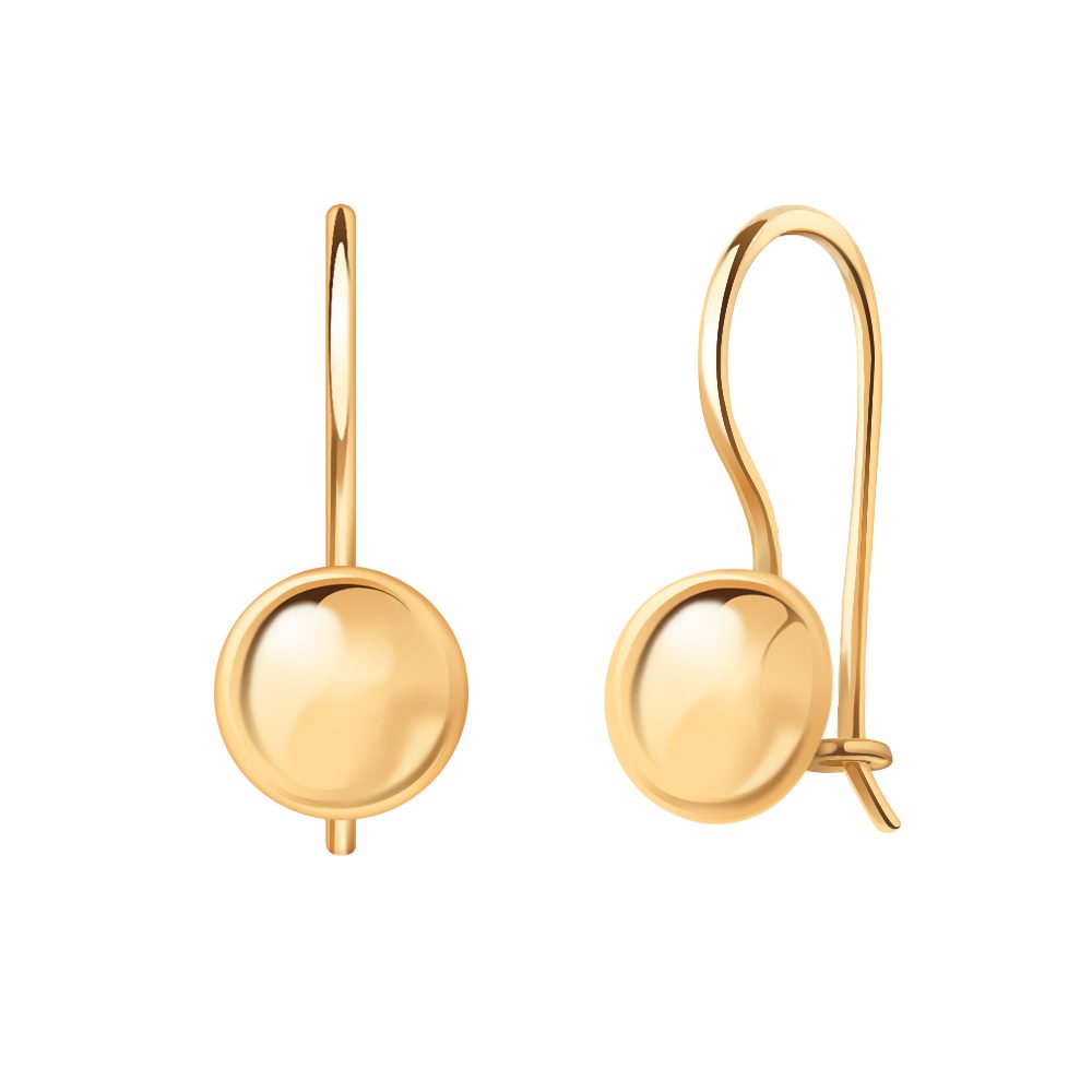 Серьги из красного золота 585, ср. вес 1,59г