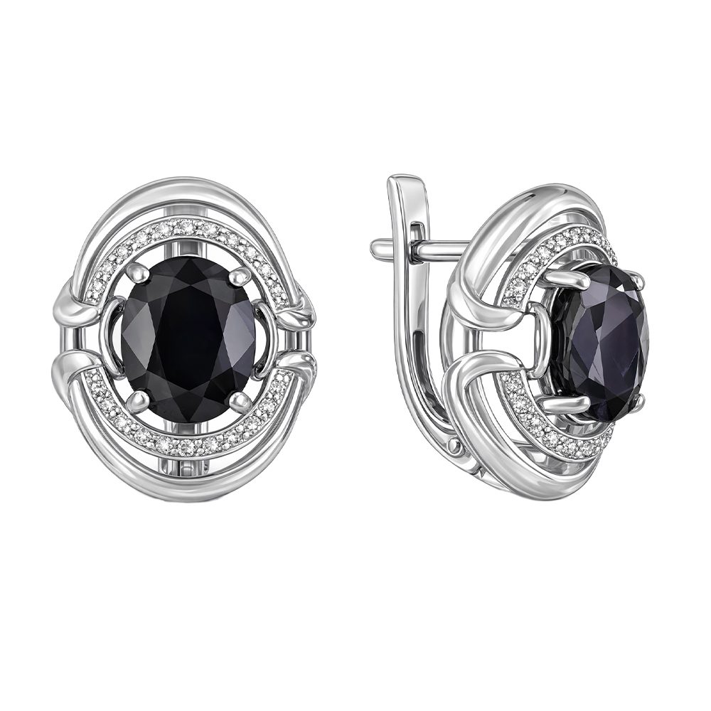 Серьги из белого золота 585, ср. вес 5,83г