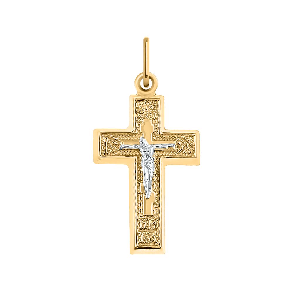 Крест из красного золота 585, ср. вес 1,31г