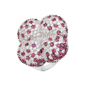 Кольцо из серебра 925 с фианитами, ср. вес 12,16г