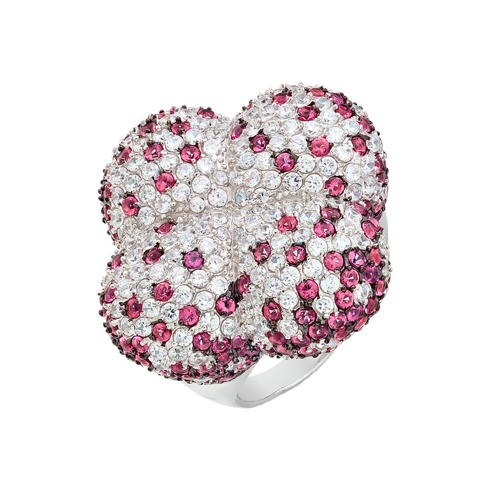 Кольцо из серебра 925 с фианитами, ср. вес 12,16г