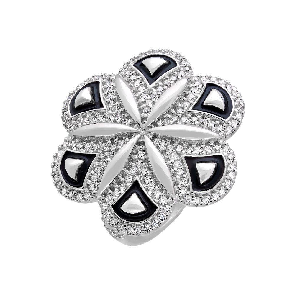 Кольцо из серебра 925 с фианитами, ср. вес 9,42г