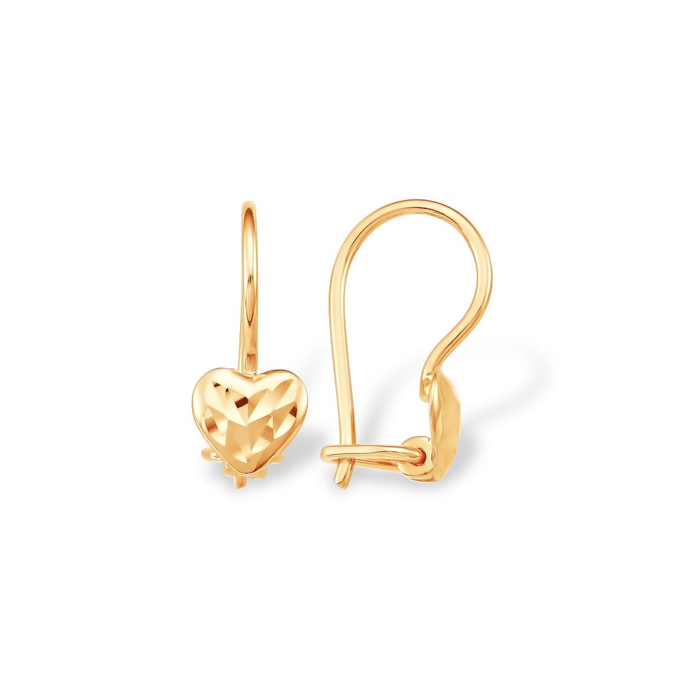 Серьги из красного золота 585, ср. вес 0,79г