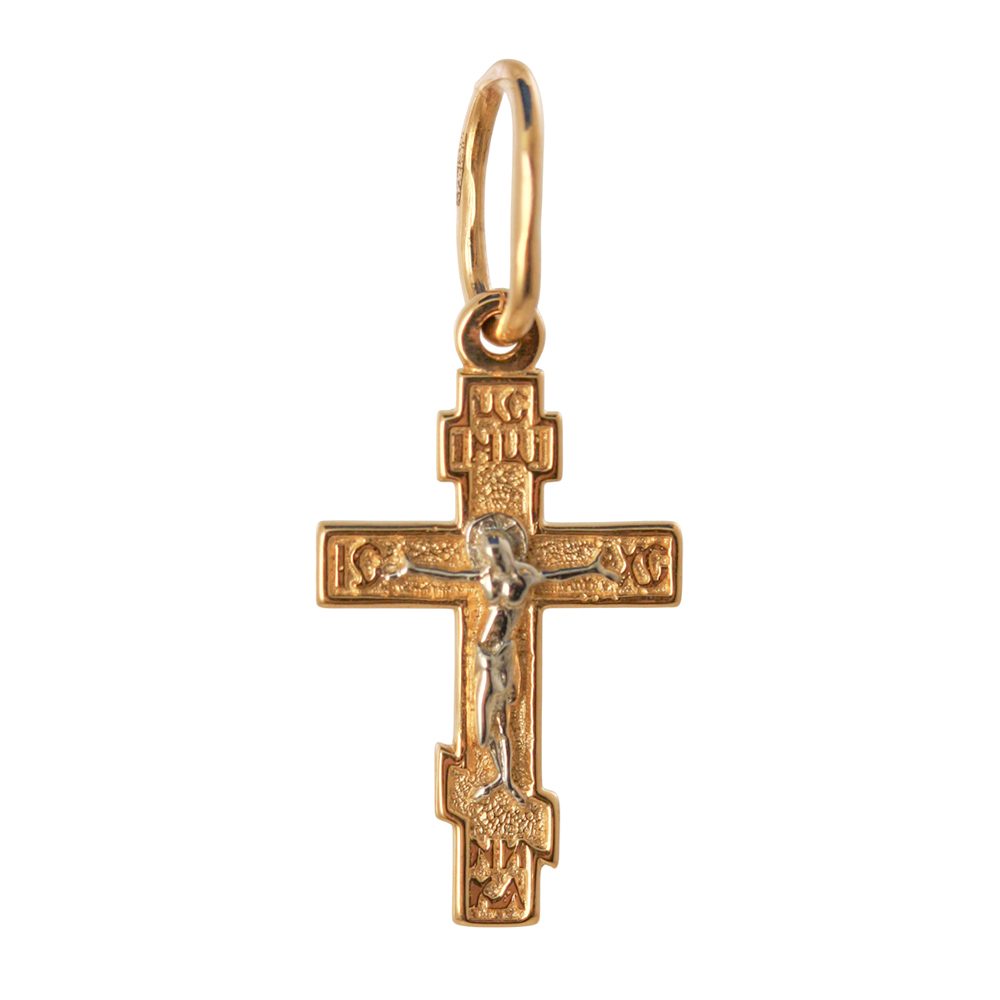 Крест из красного золота 585, ср. вес 0,97г