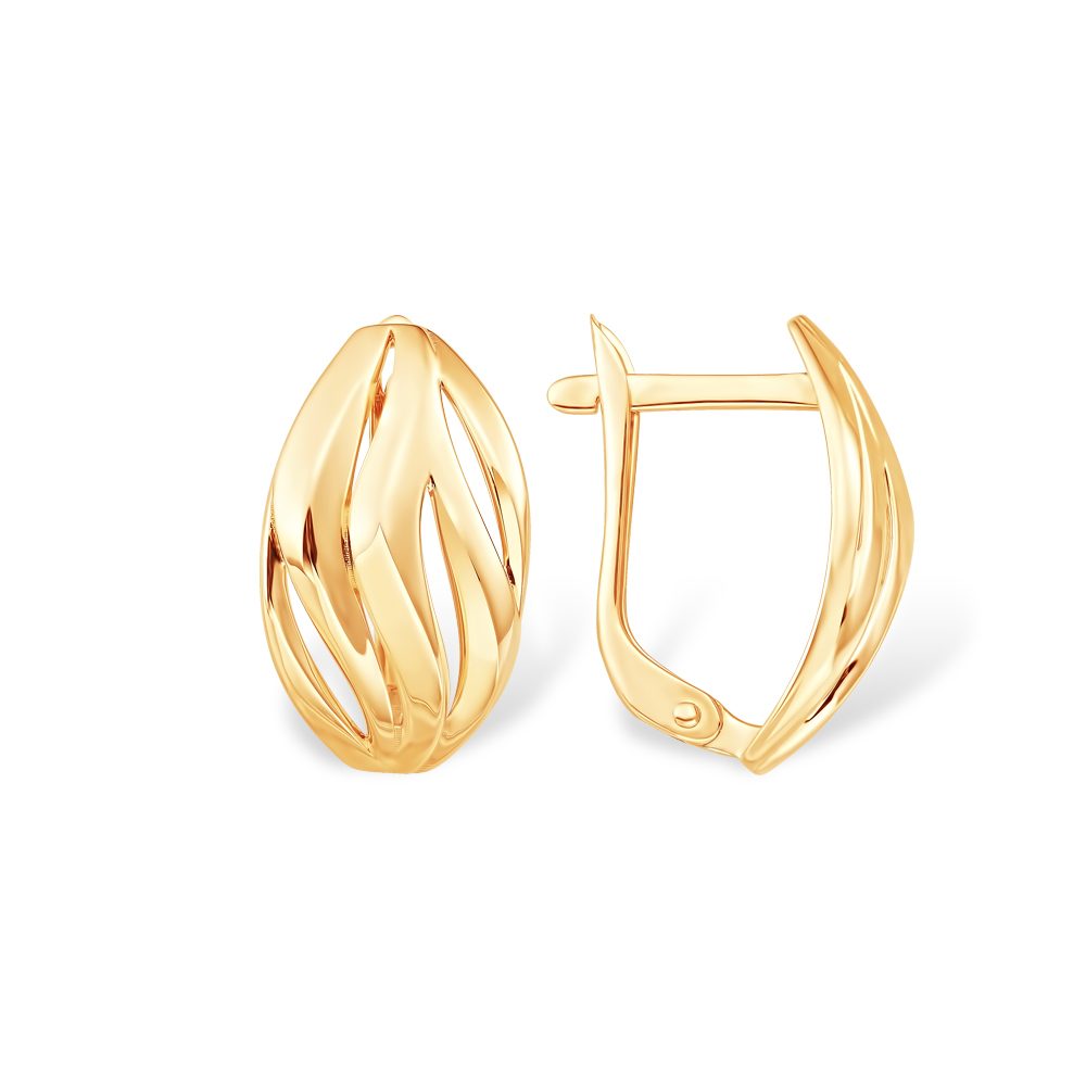 Серьги из красного золота 585, ср. вес 1,92г