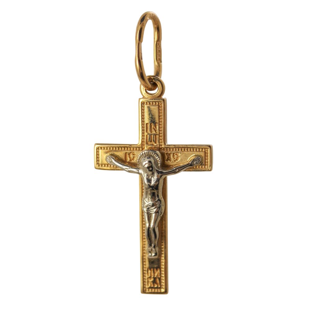 Крест из красного золота 585, ср. вес 1,63г