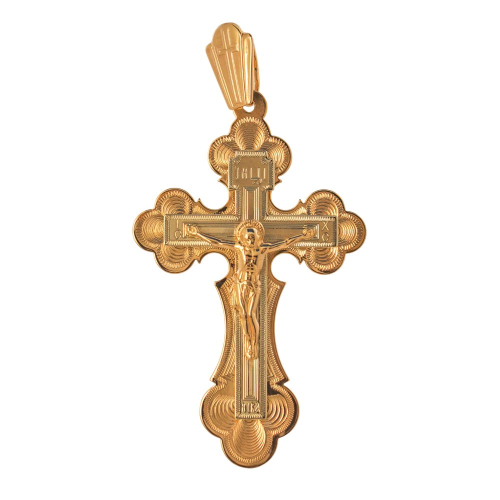 Крест из красного золота 585, ср. вес 6,63г