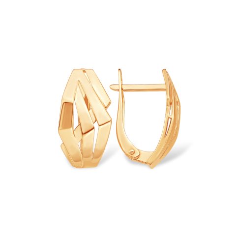Серьги из красного золота 585, ср. вес 2,42г