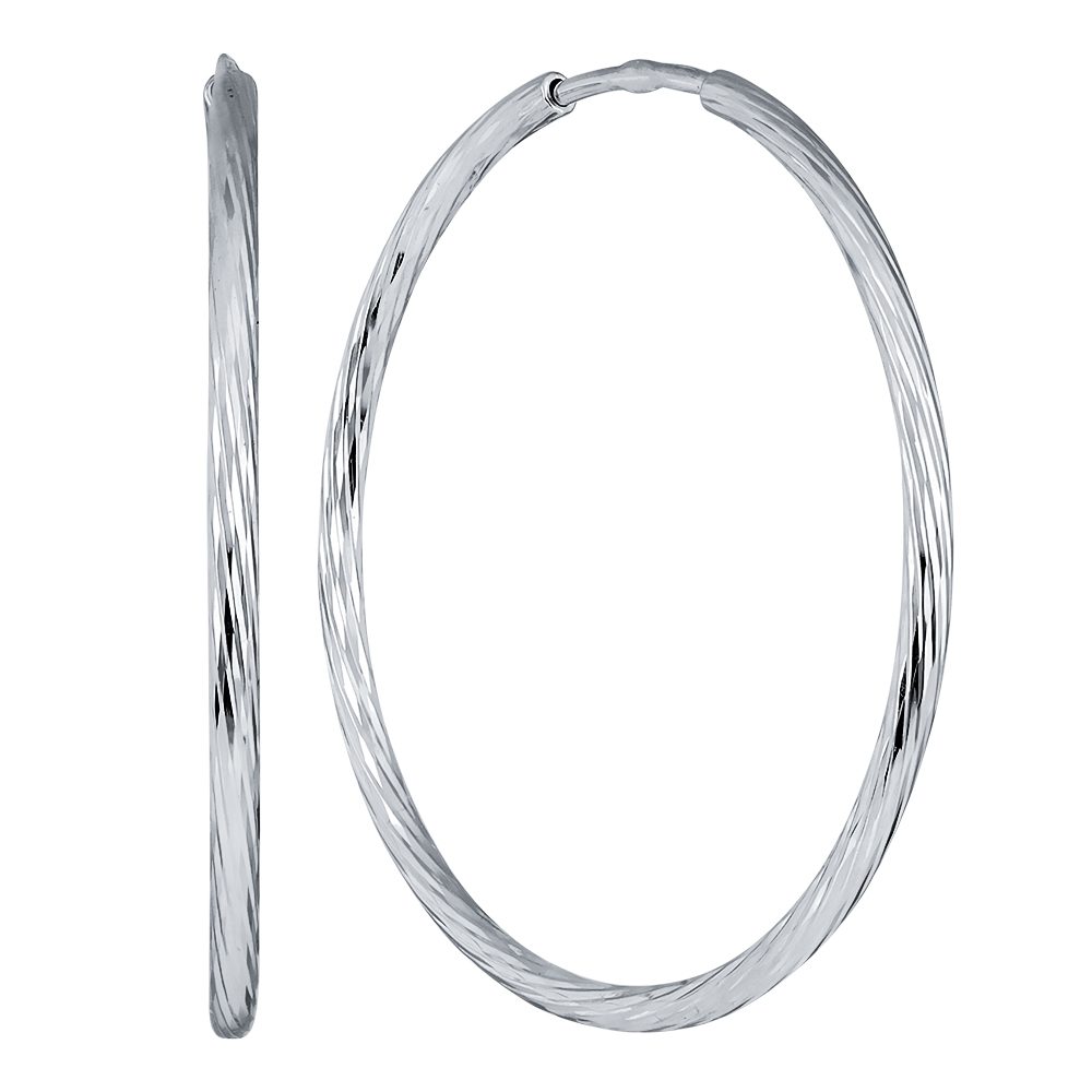Серьги из серебра 925 конго с алмазной гранью, ср. вес 2,66г