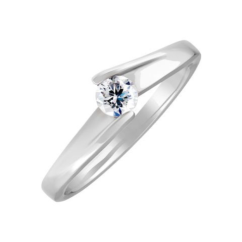 Кольцо из серебра 925 с фианитом, ср. вес 2,06г