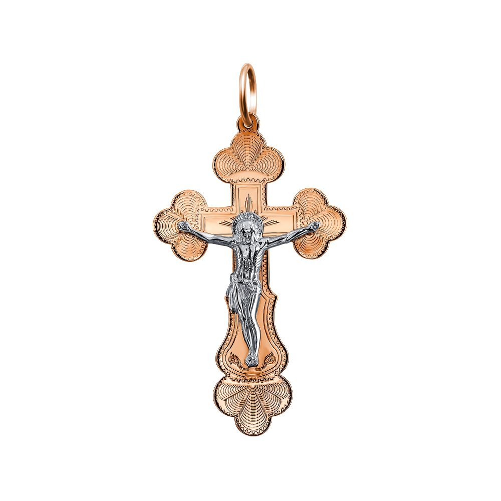 Крест из красного золота 585, ср. вес 3,05г