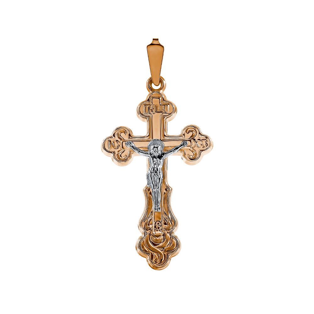 Крест из красного золота 585, ср. вес 3,09г