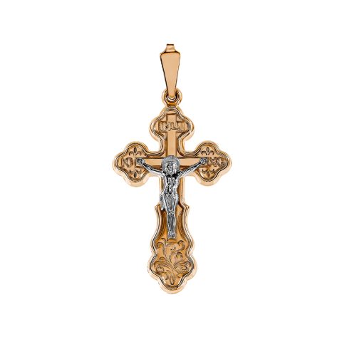 Крест из красного золота 585, ср. вес 2,94г