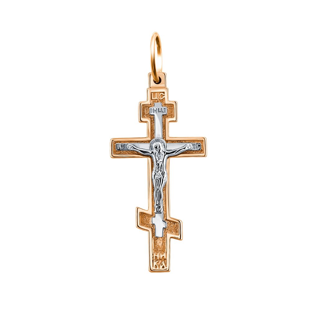 Крест из красного золота 585, ср. вес 2,94г