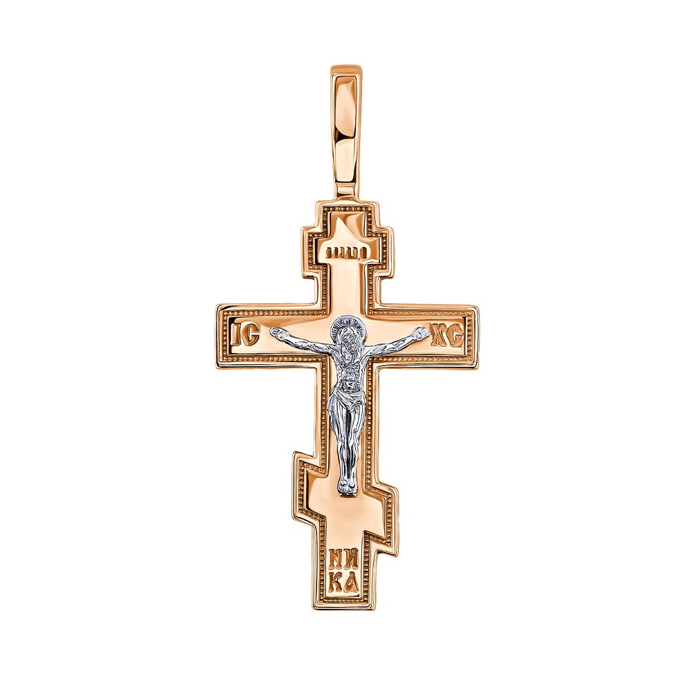 Крест из красного золота 585, ср. вес 8,15г
