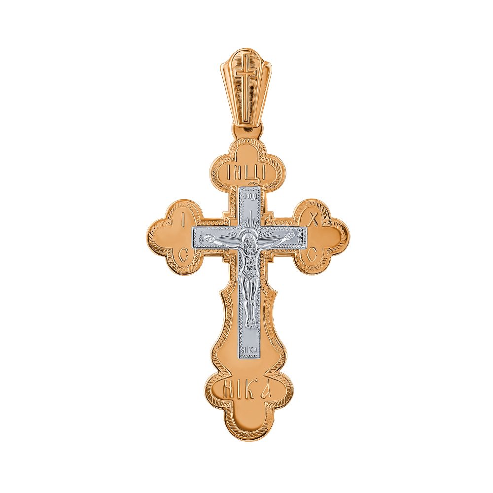 Крест из красного золота 585, ср. вес 5,48г