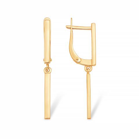 Серьги из красного золота 585, ср. вес 2,77г