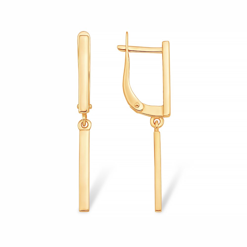 Серьги из красного золота 585, ср. вес 2,77г