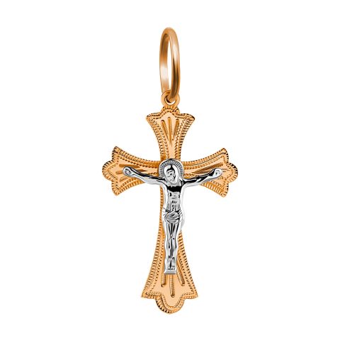 Крест из красного золота 585, ср. вес 2,09г