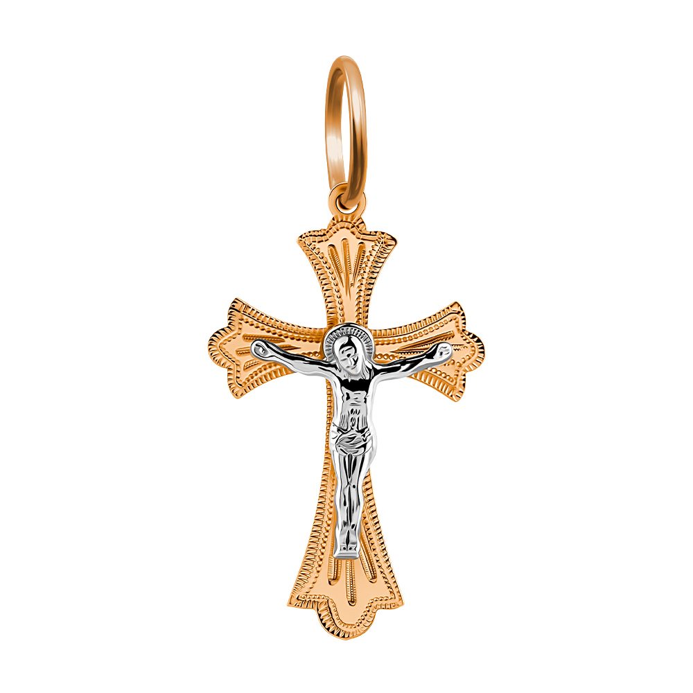 Крест из красного золота 585, ср. вес 2,09г