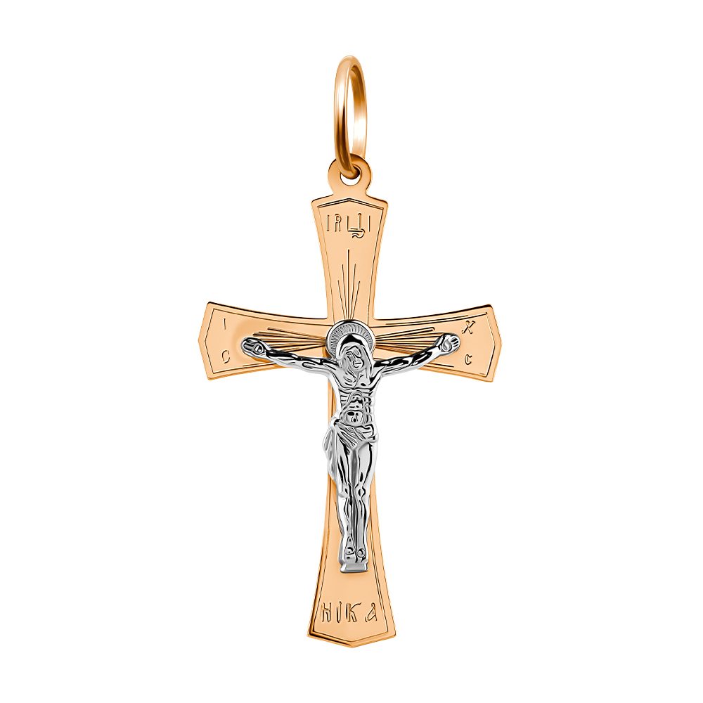 Крест из красного золота 585, ср. вес 1,71г