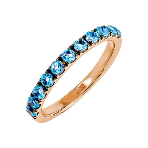 Кольцо из красного золота 585 с топазами, ср. вес 1,91г